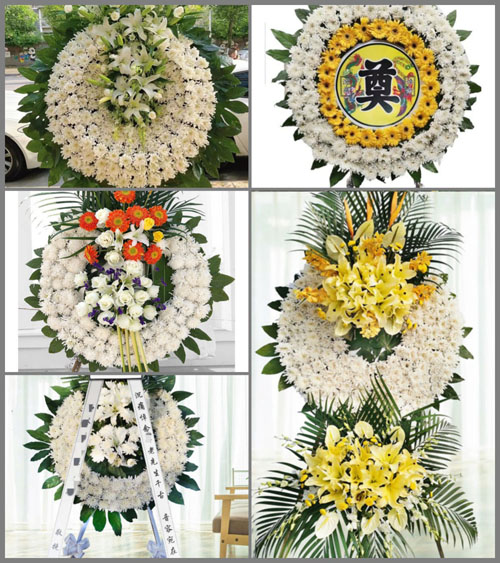 山东青岛莱西市南墅镇皂角树村花圈速递
